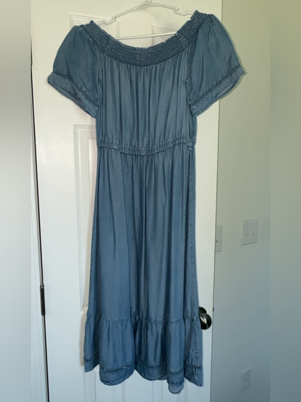 Old Navy Light Blue Smocked Maxi Dress